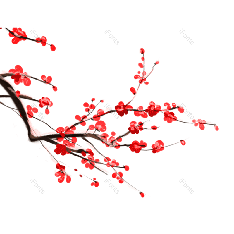 梅花图片,卡通梅花元素,手绘梅花PNG,免抠素材